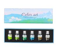 AOKUY Tintas de dibujo, tintas de caligrafía, juego de 24 tintas coloridas para escribir, dibujar, ideal para regalar. (tinta de sección forestal-6)