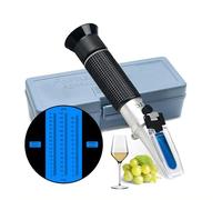 AOKUY Winegrower - Refractómetro 0-32 Brix, 0-140 Oechsle, 0-27 KMW, compensación automática de temperatura (ATC), ideal para enólogos, para vino, cerveza y vino de frutas