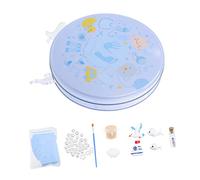 AOKWAWALIY 1 Juego Huellas de los 100 días del bebé kit de ceremonia de zhuazhou kit de adorno de huella regalos decoración kit de molde de fundición de huella kit de huella de bebe yeso