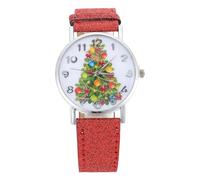 AOKWAWALIY 1 Pc Mesa De Árbol De Navidad para Damas Relojes para Niños Reloj De Pulsera De Navidad Mini Adornos para Árboles De Navidad Los Estudiantes Miran Rojo Espejo De Cristal Ordinario