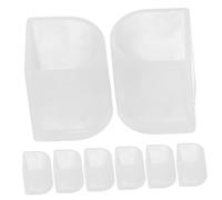 AOKWAWALIY 12 protectores de talón consejos para reemplazar tacones altos, útiles cubiertas de tacón alto, cubiertas transparentes para reparación de talones, cubiertas de PVC transparente,