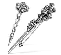 AOKWAWALIY 2 piezas broche de cardo escocés broche cardo escocés hombres broche escocés broche broche de regalo escocés alfileres de collar decorativos broche de seguridad clips para