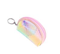 AOKWAWALIY 3 Piezas Billetera Estilo Doncella Bolsos de Soltera Billetera de Damas Bolsillo Transparente con Cremallera para Monedas Monedero del Cambio Monedero holográfico Rosa