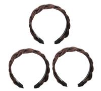 AOKWAWALIY 3 piezas peluca dentada diadema trenzada diadema trenzada diadema accesorios para el cabello damas diadema suministro de cabello decoración del cabello para mujeres niñas tocado