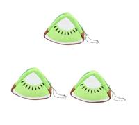AOKWAWALIY 3piezas Monedero Triangular De Frutas De Dibujos Animados para Mujeres Cartera Pequeña De Bolso De Monedas y Llaves para