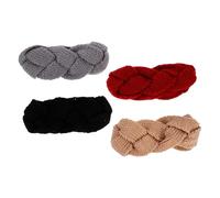 AOKWAWALIY 4 diademas de punto para otoño e invierno, diademas de ganchillo, calentadores de orejas nauszniki zimowe, diadema de ganchillo