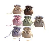 AOKWAWALIY 7 Piezas Bolsa De Lino Con Cordón Bolsita Bolsa Vacía Con Cordón De Bolsita Puerto De Haz Bolso