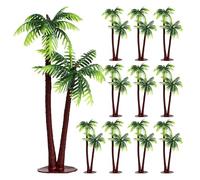 AOKWAWALIY Árbol de Artificial, Palmeras en Miniatura, Adorno de árbol de, Palmeras de plástico para belén de Navidad, Palma de simulación, Pastel, plástico, Inserto de Tarjeta, Paquete de