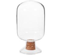 AOKWAWALIY botella de fósforo porta cerillas de vidrio porta cerillas de cristal con botella transparente decoración titular de almacenamiento recipiente de vidrio para el hogar mini