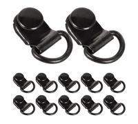 AOKWAWALIY Juego de 30 ganchos para cordones, ojales de reparación, cordones de metal, hebillas, anillo de bucle con remaches para reparación de zapatos, reemplazo, camping, senderismo, escalada,