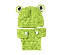 AOKWAWALIY Suéter De Rana Traje De Crochet Tejer Equipo De Bebé Apoyos De La Foto del Bebé Traje Infantil Gorro Infantil Hecho a Mano Gorro De Ganchillo para Bebés Recién Nacido Sombrero