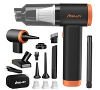 Aokway - Aspiradora portátil inalámbrica de 20000 PA, potente succión, mini aspiradora de 7800 mAh para coche, plumero eléctrico y soplador, mini aspiradora de mano 4 en 1 recargable para el hogar,