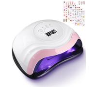 Aokyom Lámpara Secadora UV Uñas,168W Lámparas de Uñas Profesional Lámpara UV Seca Uñas Gel Curado Máquina y Pantalla LCD 4 Temporizador de 10s 30s 60s 99s Para Manicura Pedicura Nail Art Hogar,Salón