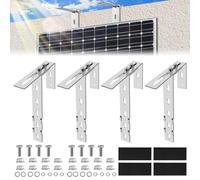 Aolawco 4 Piezas Soporte Panel Solar, Soporte Placas Solares, Solar Panel Mounting Brackets Sin Taladrar, Para Balcón Paredes Tejados