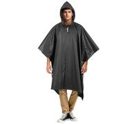 Aolegoo 2 Piezas Chubasqueros Impermeable, Ponchos Impermeables Transparentede EVA Portátil Reutilizable con Cubierta Para Viajes, Senderismo, Bicicleta, Unisex (Negro)