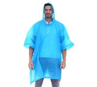 Aolegoo 2 Piezas Chubasqueros Impermeable, Ponchos Impermeables Transparentede EVA Portátil Reutilizable con Cubierta Para Viajes, Senderismo, Bicicleta, Unisex (Bleu)