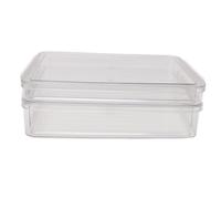 Aolidsive 2 Contenedores de Almacenamiento de Archivos de Plástico Plano con Tapas de Cierre Organizador de Documentos Apilable Transparente Caja de Proyecto Portátil para Papel Tamaño A4