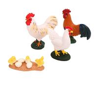 Aolidsive 4 Uds. De Juguetes De Animales De Pollo De Granja, Figuras De Vinilo para Niños, Modelos Realistas De Gallina y Gallo para Jugar y Decorar