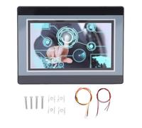 Aolidsive 7 Pulgadas HMI PLC Todo en 24 Entradas 24 Salidas Relé 100K Conteo de Alta Velocidad TFT LCD Pantalla Táctil Controlador Lógico Programable para Automatización Industrial