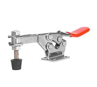 Aolidsive Abrazadera de Palanca Abrazadera Horizontal Acero Inoxidable 304 Servicio Pesado Capacidad de Sujeción de 280 Kg con Barra de Goma para Banco de Trabajo de Accesorios de Soldadura