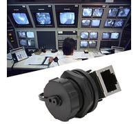 Aolidsive Adaptador RJ45 Acoplador Ethernet para PC Termoplástico Paquete de 2 IP67 Enchufe Doble Roscado de 8 Pines Retardante de Llama para Conexión de Cable de Red de Montaje en Panel Exterior