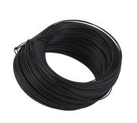 Aolidsive Alambre Galvanizado del Lazo del PVC del Hierro, Diseño Flexible, Longitud de los 85m para Cultivar un Huerto y Hacer a Mano (BLACK)