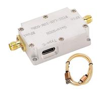 Aolidsive Amplificador LNA 10M-6GHz 20DB Ganancia Bajo Ruido Amplificador RF de Alta Planitud con Salida Hembra SMA Fuente de Alimentación Tipo C para Receptor de Radio FM GPS