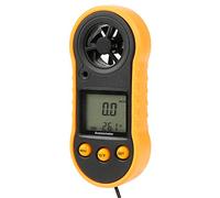 Aolidsive Anemómetro Anemómetro Digital Medidor de Velocidad del Viento con Retroiluminación LCD 0 a 65 Mph 5 Unidades Pantalla de Temperatura del Aire para el Hogar Oficina HVAC Coche Navegación