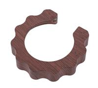 Aolidsive Anillo Antiescaldado Apto para Máquina de café E61 Cubierta de Cabezal de Grupo de 58 Mm Protector de Aislamiento Térmico ABS de Nogal para Seguridad de Preparación de Barista en el Hogar