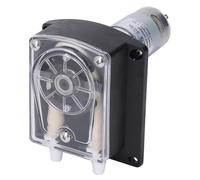Aolidsive Bomba Peristáltica DC24V Motor de Engranajes Micro Bomba de Flujo Constante 1500 Ml por Minuto Tubo BPT Cubierta de PC Flujo Reversible de 2 Rodillos para Transferencia de Muestreo de