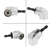 Aolidsive Broca de Extensión Hexagonal de 1/4 pulg., Destornillador de ángulo de 105 Grados, Adaptador de Soporte de Casquillo con Dispositivo Magnético de Bloqueo, para Taladro