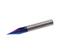 Aolidsive Broca Enrutadora de Grabado con Ranura en V Profesional, Broca de Tallado de Carburo con Revestimiento Nano de 3 Flautas de 30 Grados, Vástago de 1/4 Pulgadas para Carpintería