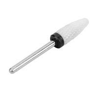 Aolidsive Broca para Uñas, Fresa Giratoria de Cerámica con Forma de Cabeza de Maíz para Tallar y Pulir, con Rayas que Se Cruzan para Facilitar el Almacenamiento y (Caja negra XC de grano extra rugoso)