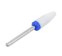 Aolidsive Broca para Uñas, Fresa Giratoria de Cerámica con Forma de Cabeza de Maíz para Tallar y Pulir, con Rayas que Se Cruzan para Facilitar el Almacenamiento y (Caja mediana mate M azul)