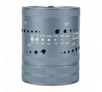 Aolidsive Cabezal de Amoladora Afilador de Electrodos de Tungsteno con 8 ángulos, 6 Tamaños y Ranura de Corte para Herramienta de Soldadura TIG, Compensación de Compensación, Mandril CNC,