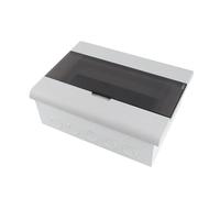 Aolidsive Caja de Distribución de Energía, Cubierta Transparente Caja de Disyuntor de 13 Vías con Riel DIN, de Protección de Distribución Oculta para el Hogar, Taller, Hotel, Centro Comercial,