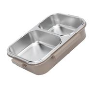 Aolidsive , Calefacción por Inyección de Agua, 2 Compartimentos, 1,2 L, Contenedor de Almuerzo de Acero Inoxidable 304 para Trabajadores de Oficina y Estudiantes