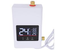 Aolidsive Calentador de Agua Eléctrico sin Tanque con Pantalla Táctil LCD - Calentador de Agua Caliente Instantáneo para Cocina, Baño, Apartamento, Instalación Debajo del Fregadero, Blanco (#2)