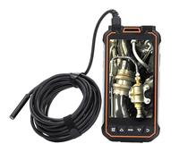 Aolidsive Cámara de Inspección Portátil con Endoscopio Industrial, Boroscopio 1080P de 5 Pulgadas con Cable de Serpiente de 5 M, Cámara IP67 de 8 Mm, Vista de 60 Grados para Mantenimiento de (Um/fui