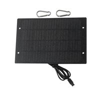 Aolidsive Cargador Solar Portátil, Panel Monocristalino 8W, Eficiencia | Salida Tipo C para Teléfonos, Bancos de Energía, Cámaras de Seguridad, Cable de 1 M, Ganchos de Resorte, Diseño Ligero y