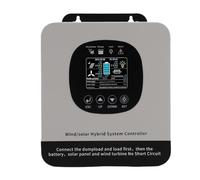 Aolidsive Controlador de Carga Híbrido Solar Eólico, Diseño de Metal, Carga Eólica de 1200 W y Solar de 800 W con Pantalla LCD para Uso Doméstico y en la Calle