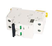 Aolidsive Disyuntor 2P, Disyuntor en Miniatura de Carcasa PA66 AC400V 25A, Interruptor de Aire de Protección contra Cortocircuitos y Sobrecargas, Aislamiento de Control para Uso de Distribución (16A)