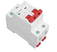 Aolidsive Disyuntor de CC 2P Disyuntor Fotovoltaico Magnético Modular 500 V 25 A Protección contra Sobrecarga de Montaje en Riel para Sistemas de Energía Solar Paneles Eléctricos y Técnicos
