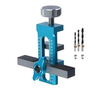 Aolidsive Herramienta de Instalación de Puertas de Gabinete con Rango de Sujeción de 0-40 Mm - Posicionador Localizador de Perforación de Aleación de Aluminio para Alineación de Puertas