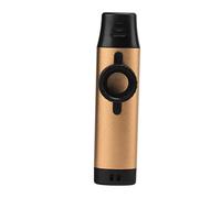 Aolidsive Instrumento Musical Kazoo, Metal con Boquilla de Resina, Ajuste Ajustable para Tonos Personalizados e Incluye 5 Diafragmas de Flauta para Todas las Edades (GOLD)