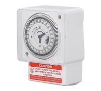 Aolidsive Interruptor de Tiempo Mecánico, Temporizador Industrial de 24 Horas con Carcasa Ignífuga de PC, Cubierta Transparente Impermeable, para State Grid Substation Mall Supermercado