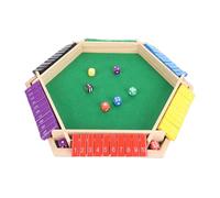 Aolidsive Juego Close The Box, Juego de Matemáticas de Dados de Madera para 2-6 Jugadores con Tablero Abatible de 6 Lados, para Fiesta en Casa, Camping, Aula, Reunión Familiar