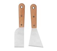 Aolidsive Juego de Masilla de Acero Inoxidable, Raspador de Masilla, 2 Raspadores de 1 Pulgada, de Madera Duradero para Paneles de Yeso, Papel de Pared y Parches de Baldosas