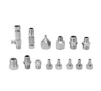 Aolidsive Kit de Adaptador de Aerógrafo de Acero Inoxidable, 14 Uds., Conectores de Ajuste de Liberación Rápida para Compresor de Aire