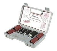 Aolidsive Kit de Lijadora de Tambor de Lijado con Husillo de 20 Piezas, Cojín Autoexpandible para un Agarre Firme, Tamaño Estándar Compatible con Taladradora y Herramientas Rotativas,